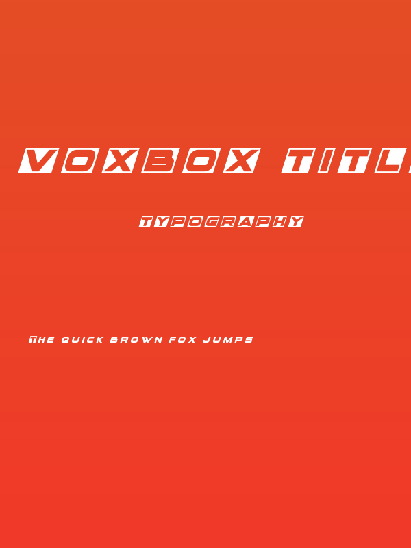 voxBOX Title Italic Poster