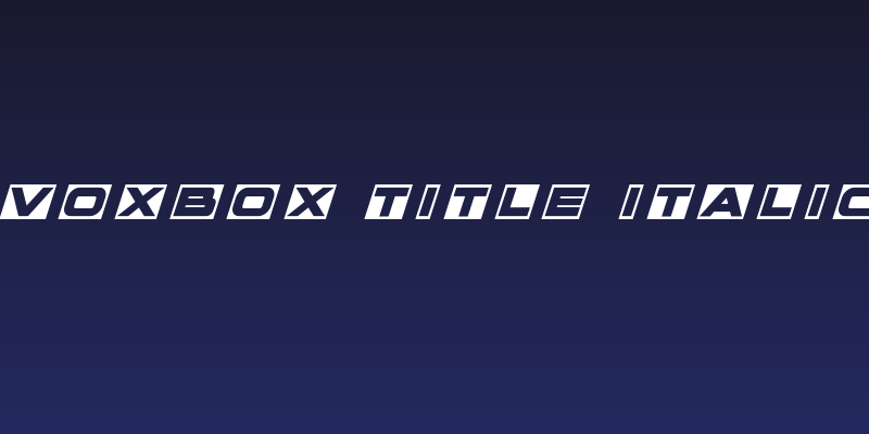voxBOX Title Italic Social Header