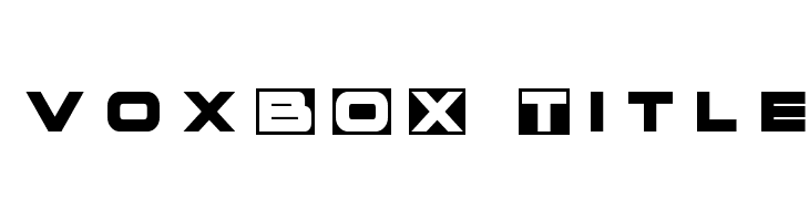 voxBOX Title  Free Fonts Download