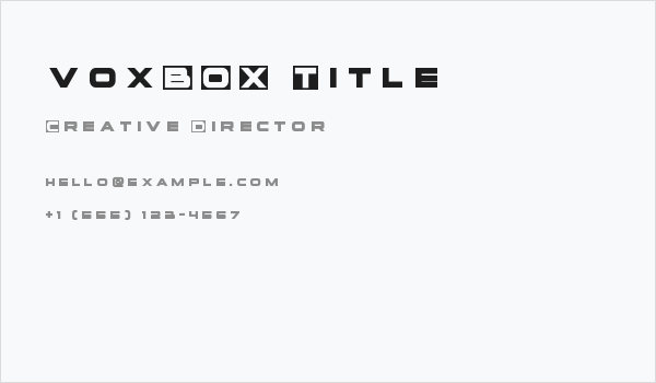 voxBOX Title Business Card