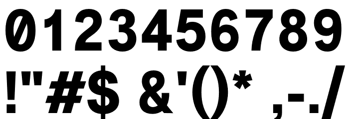 VremenaGroteskBold Font OTHER CHARS