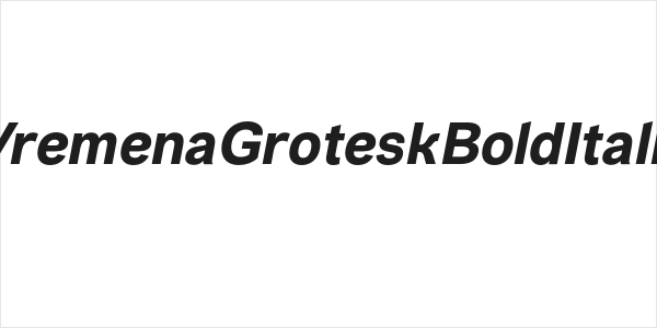 VremenaGroteskBoldItalic Logo