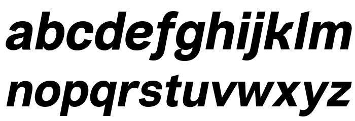 VremenaGroteskBoldItalic Font LOWERCASE