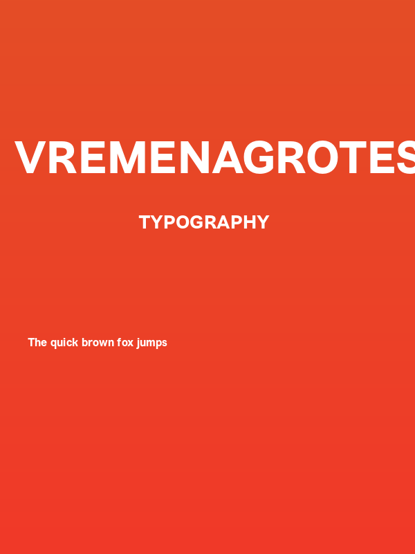 VremenaGroteskBold Poster