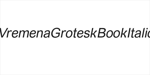 VremenaGroteskBookItalic Logo