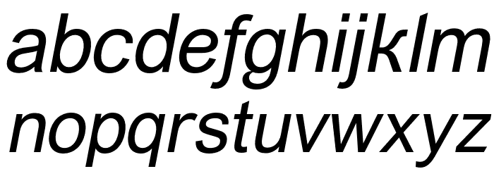 VremenaGroteskBookItalic Font LOWERCASE