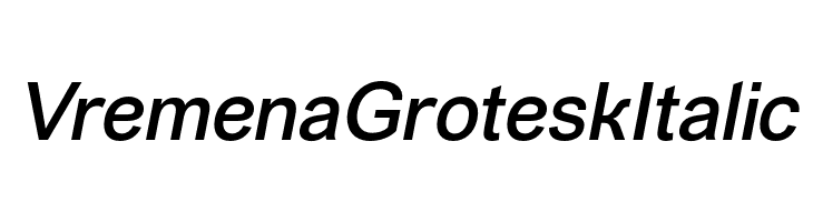 VremenaGroteskItalic  免费字体下载