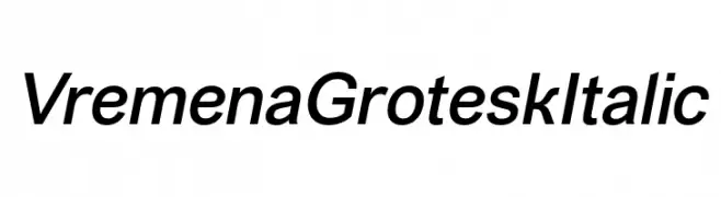 VremenaGroteskItalic  免费字体下载