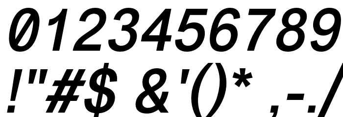 VremenaGroteskItalic Font OTHER CHARS