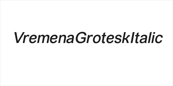 VremenaGroteskItalic Logo