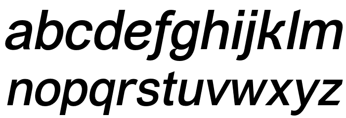 VremenaGroteskItalic Font LOWERCASE