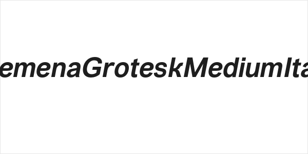 VremenaGroteskMediumItalic Logo