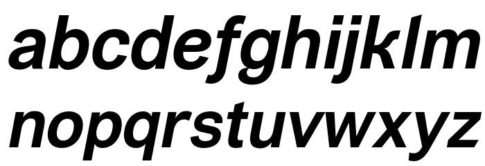 VremenaGroteskMediumItalic Font LOWERCASE