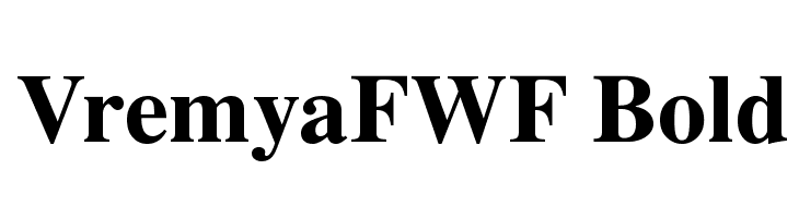 VremyaFWF Bold Font