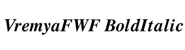 VremyaFWF BoldItalic Font