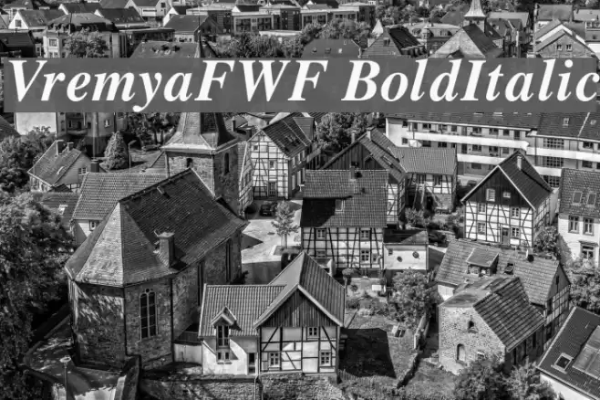 VremyaFWF BoldItalic Font examples