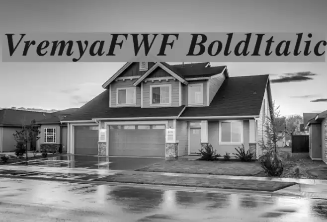 VremyaFWF BoldItalic Font examples