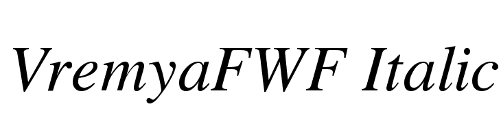 VremyaFWF Italic Font