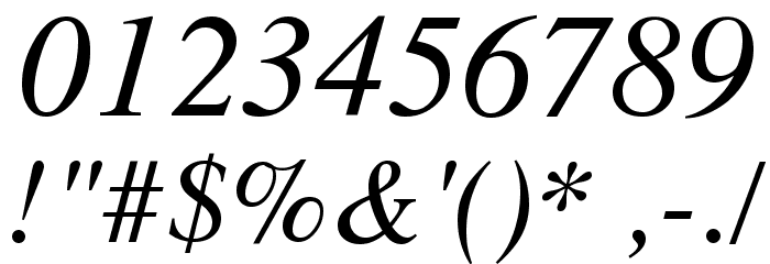 VremyaFWF Italic Font OTHER CHARS