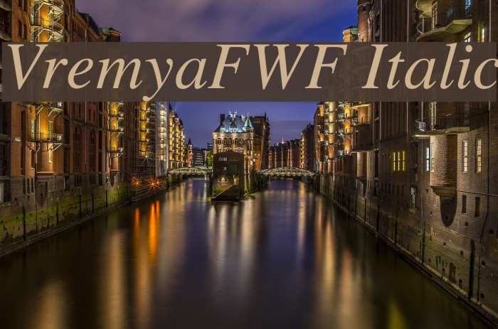 VremyaFWF Italic Font examples