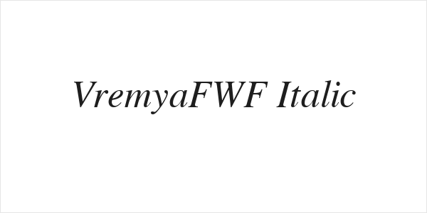 VremyaFWF Italic Logo