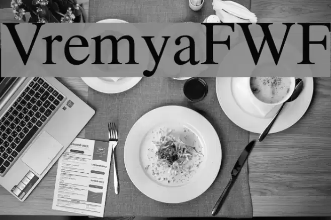 VremyaFWF Font examples