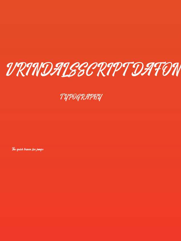 VrindalsScriptDafont Poster