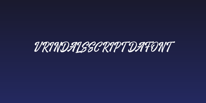 VrindalsScriptDafont Social Header