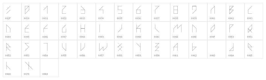VS_LazorRacor Character Map