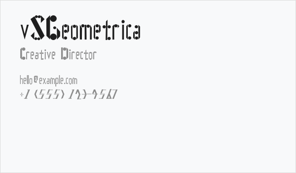 vSGeometrica Business Card