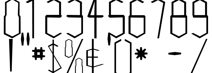 vSHexagonica Font OTHER CHARS