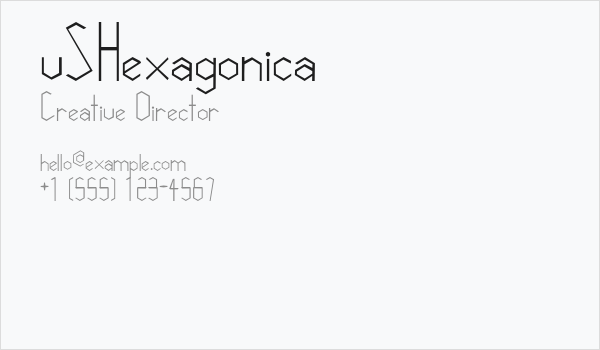 vSHexagonica Business Card