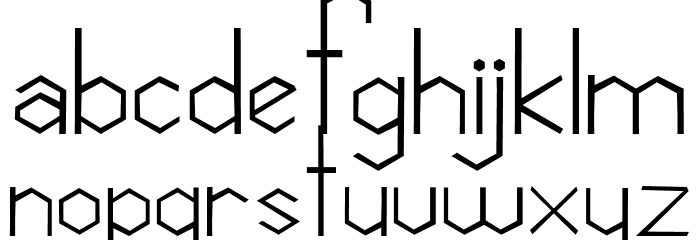 vSHexagonica Font LOWERCASE