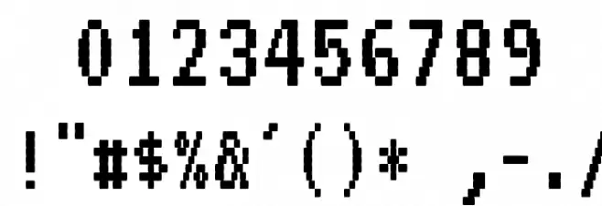 VT323 Font OTHER CHARS