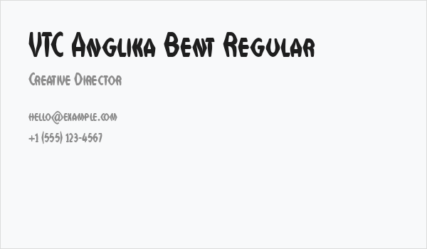 VTC Anglika Bent Regular Business Card