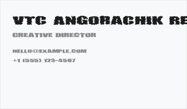 VTC AngoraChik Regular Business Card