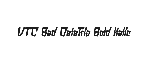 VTC Bad DataTrip Bold Italic Logo
