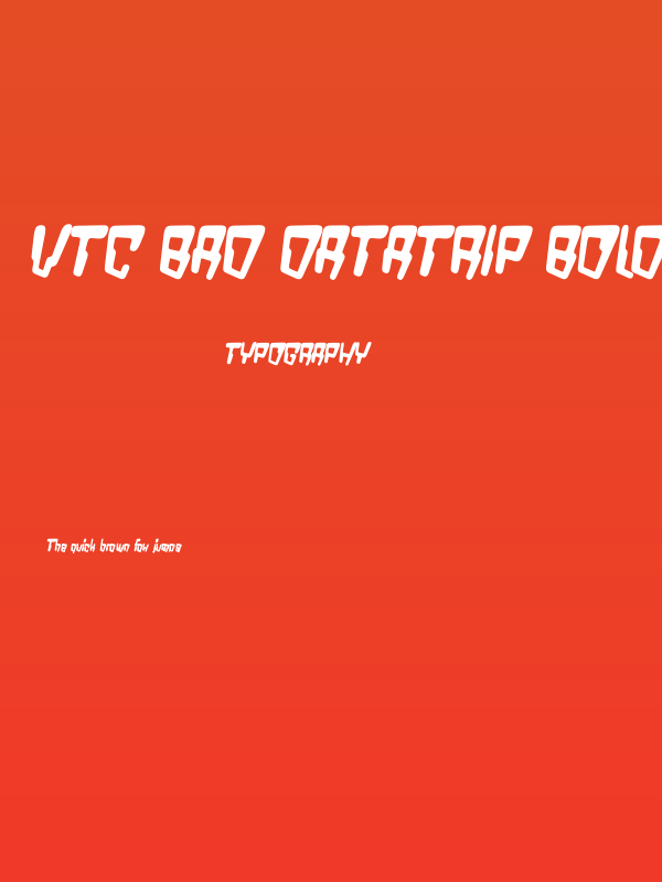 VTC Bad DataTrip Bold Italic Poster