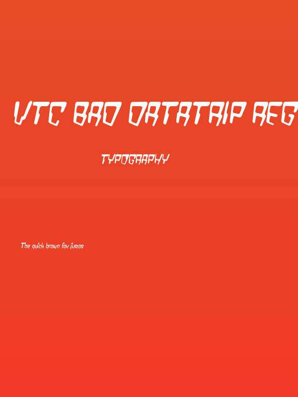 VTC Bad DataTrip Regular Italic Poster