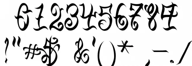 VTC-BadEnglischOne Font OTHER CHARS