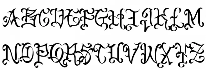 VTC-BadEnglischOne フォント 大文字