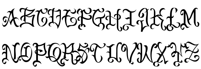 VTC-BadEnglischOne フォント 小文字
