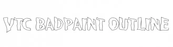 VTC BadPaint Outline  Fuentes Gratis Descargar