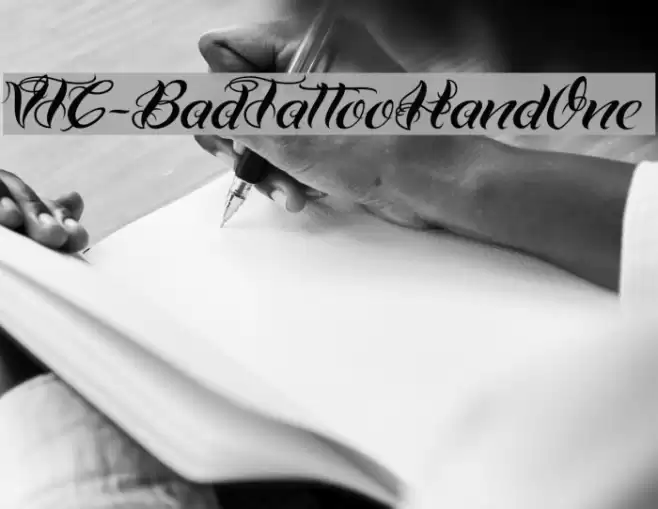 VTC-BadTattooHandOne Font examples