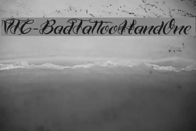 VTC-BadTattooHandOne Font examples