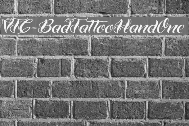 VTC-BadTattooHandOne Font examples