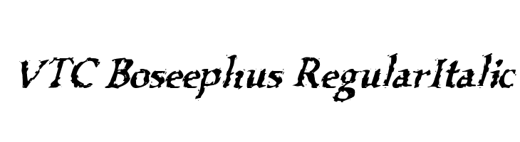 VTC Boseephus RegularItalic Font