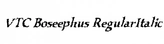 VTC Boseephus RegularItalic  Descarca Fonturi Gratis