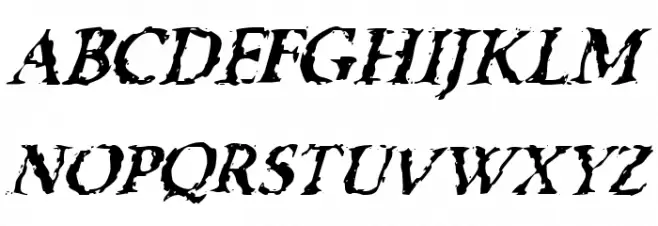 VTC Boseephus RegularItalic Шрифта ВЕРХНИЙ