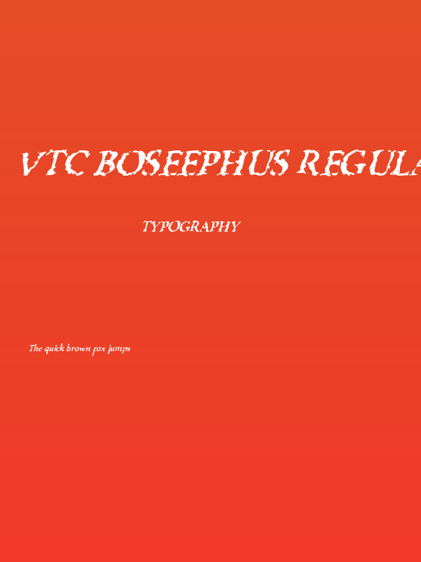 VTC Boseephus RegularItalic Poster